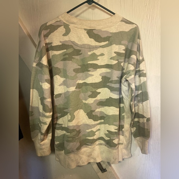 Aerie camo casual ladies small activewear sweatshirt top banded cuffs - Picture 5 of 6